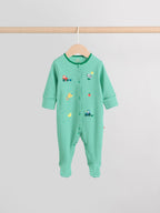 Multi Farm Baby Sleepsuits 3 Pack (0-2yrs)