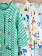 Multi Farm Baby Sleepsuits 3 Pack (0-2yrs)