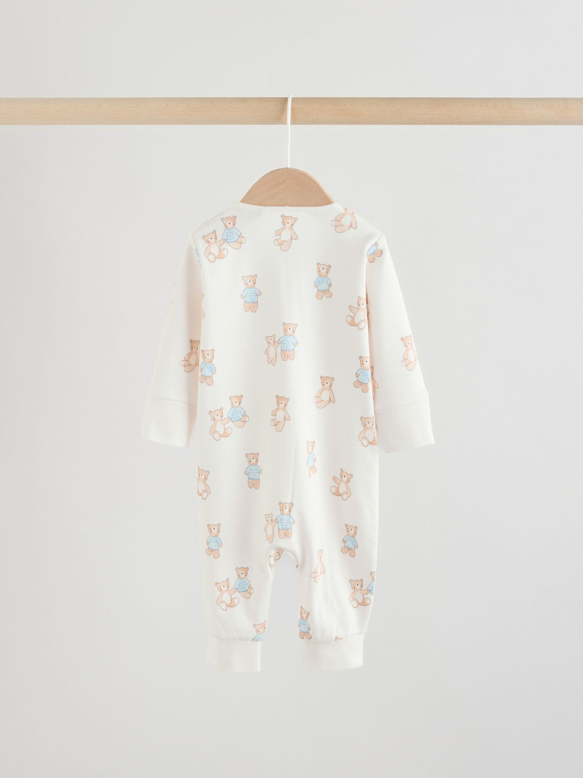 Blue Bear Two Way Zip Baby Sleepsuits 3 Pack (0mths-3yrs)
