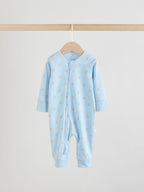 Blue Bear Two Way Zip Baby Sleepsuits 3 Pack (0mths-3yrs)