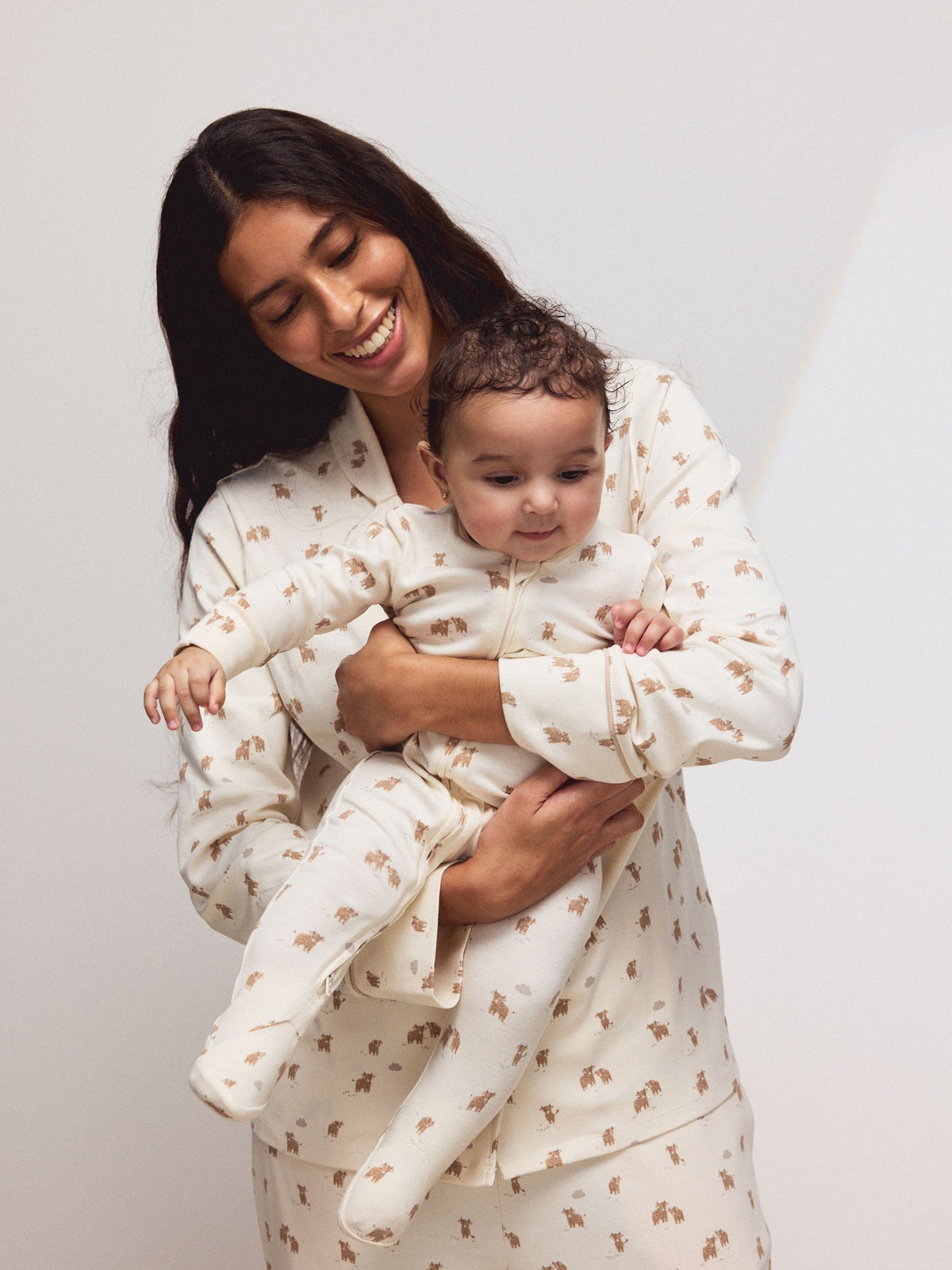 Neutral Hamish Two Way Zip Baby Sleepsuits 3 Pack (0-2yrs)