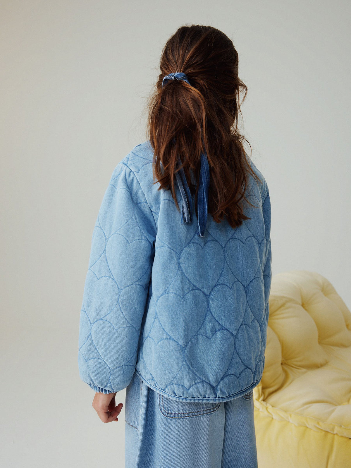 Denim Heart Quilted Jacket (3-16yrs)