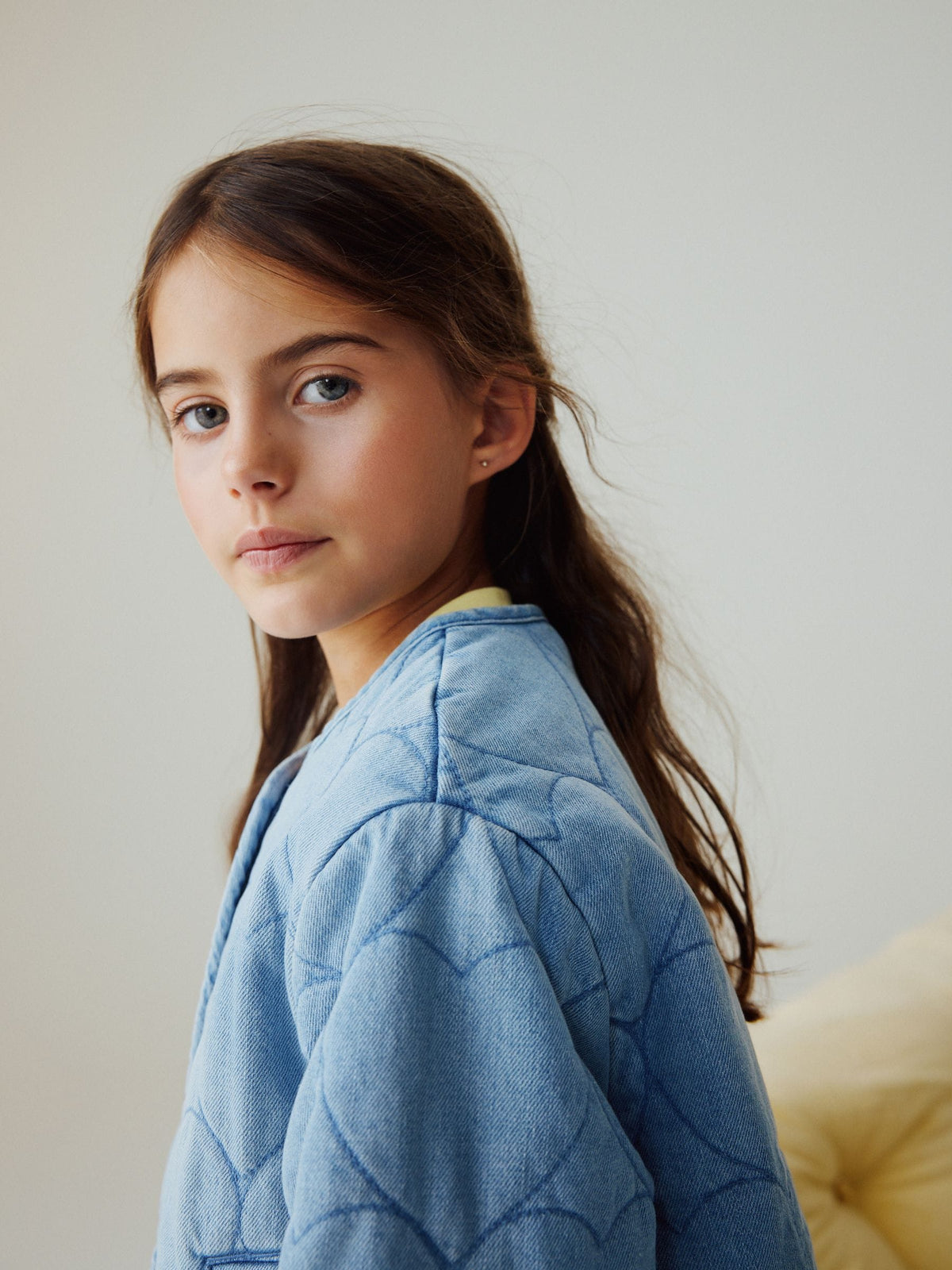 Denim Heart Quilted Jacket (3-16yrs)
