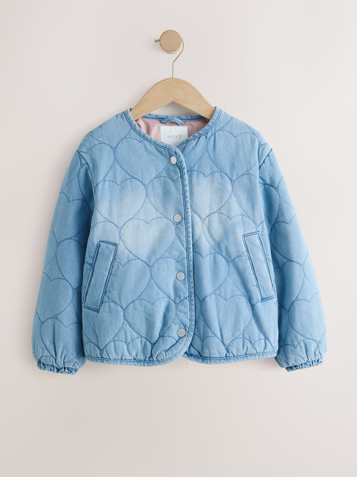 Denim Heart Quilted Jacket (3-16yrs)