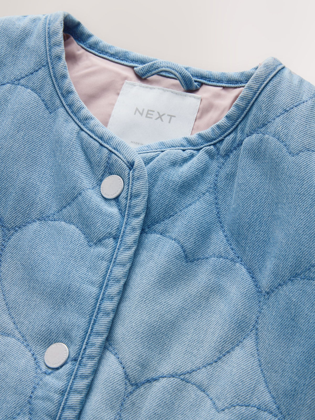 Denim Heart Quilted Jacket (3-16yrs)