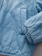 Denim Heart Quilted Jacket (3-16yrs)
