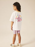Little Bird by Jools Oliver Rainbow Print T-Shirt & Ribbed Cycling Shorts Set