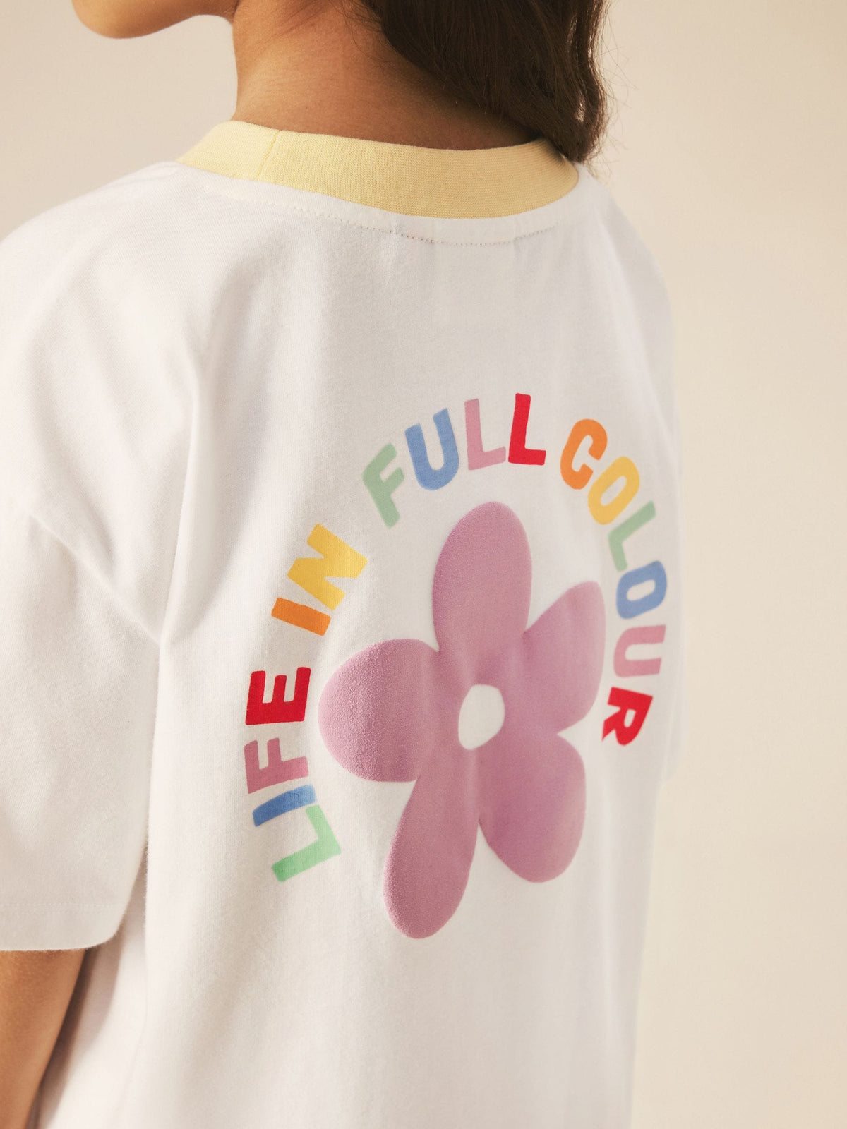 Little Bird by Jools Oliver Rainbow Print T-Shirt & Ribbed Cycling Shorts Set
