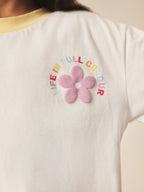 Little Bird by Jools Oliver Rainbow Print T-Shirt & Ribbed Cycling Shorts Set