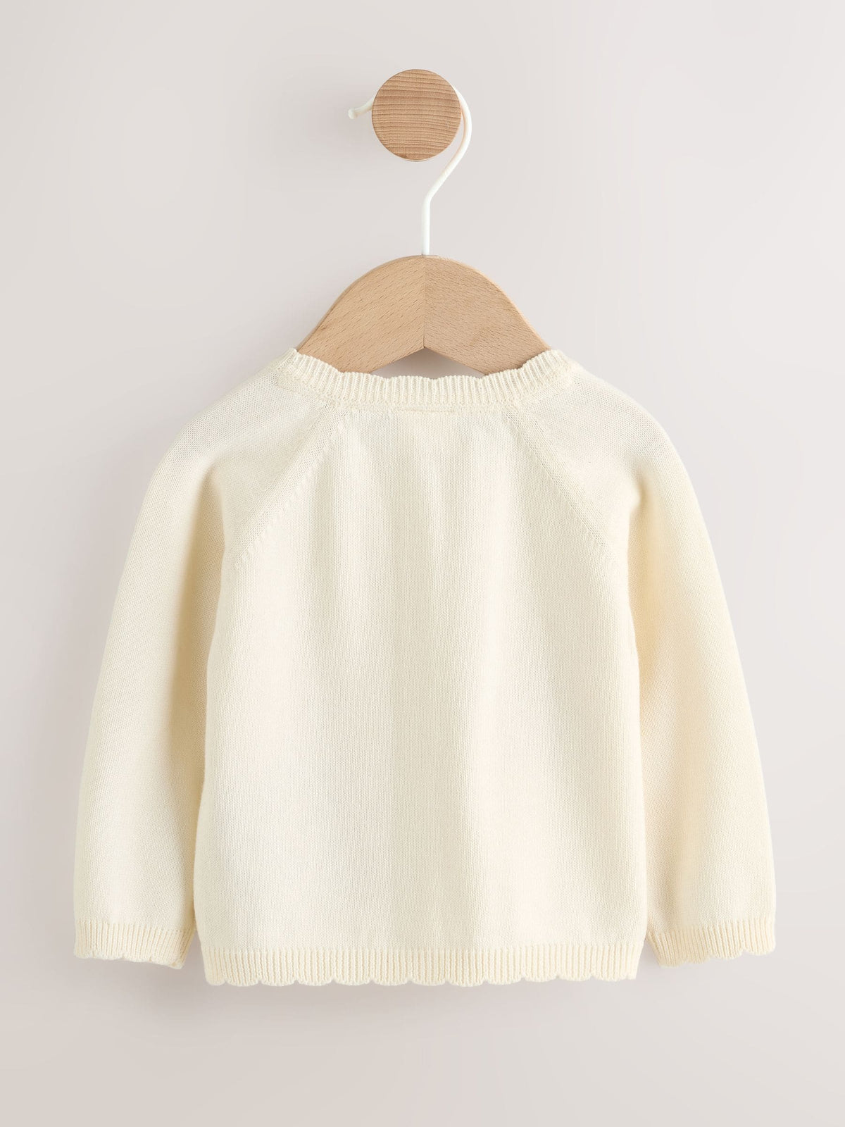 Natural Embroidered Baby Bunny Cardigan (0mths-3yrs)