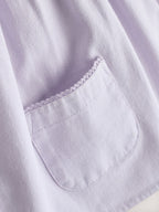 Purple Woven Collar Baby Dress with Tights (0mths-2yrs)