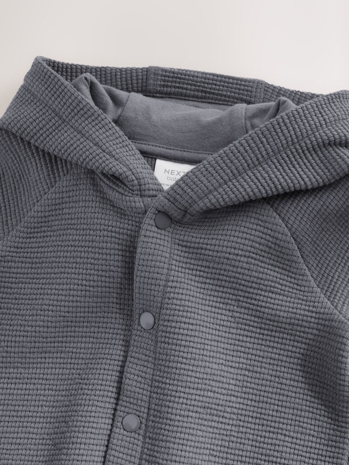 Charcoal Grey Lightweight Textured Jersey Baby Jacket (0mths-2yrs)