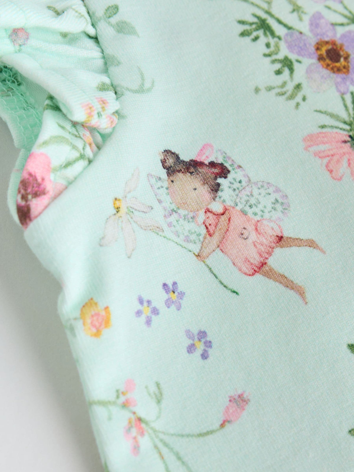Pink/ Mint/ White Fairy Short Sleeve Top and Leggings Baby Set 6 Piece (0mths-3yrs)