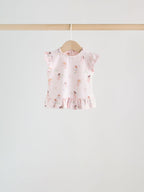 Pink/ Mint/ White Fairy Short Sleeve Top and Leggings Baby Set 6 Piece (0mths-3yrs)