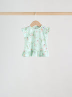 Pink/ Mint/ White Fairy Short Sleeve Top and Leggings Baby Set 6 Piece (0mths-3yrs)