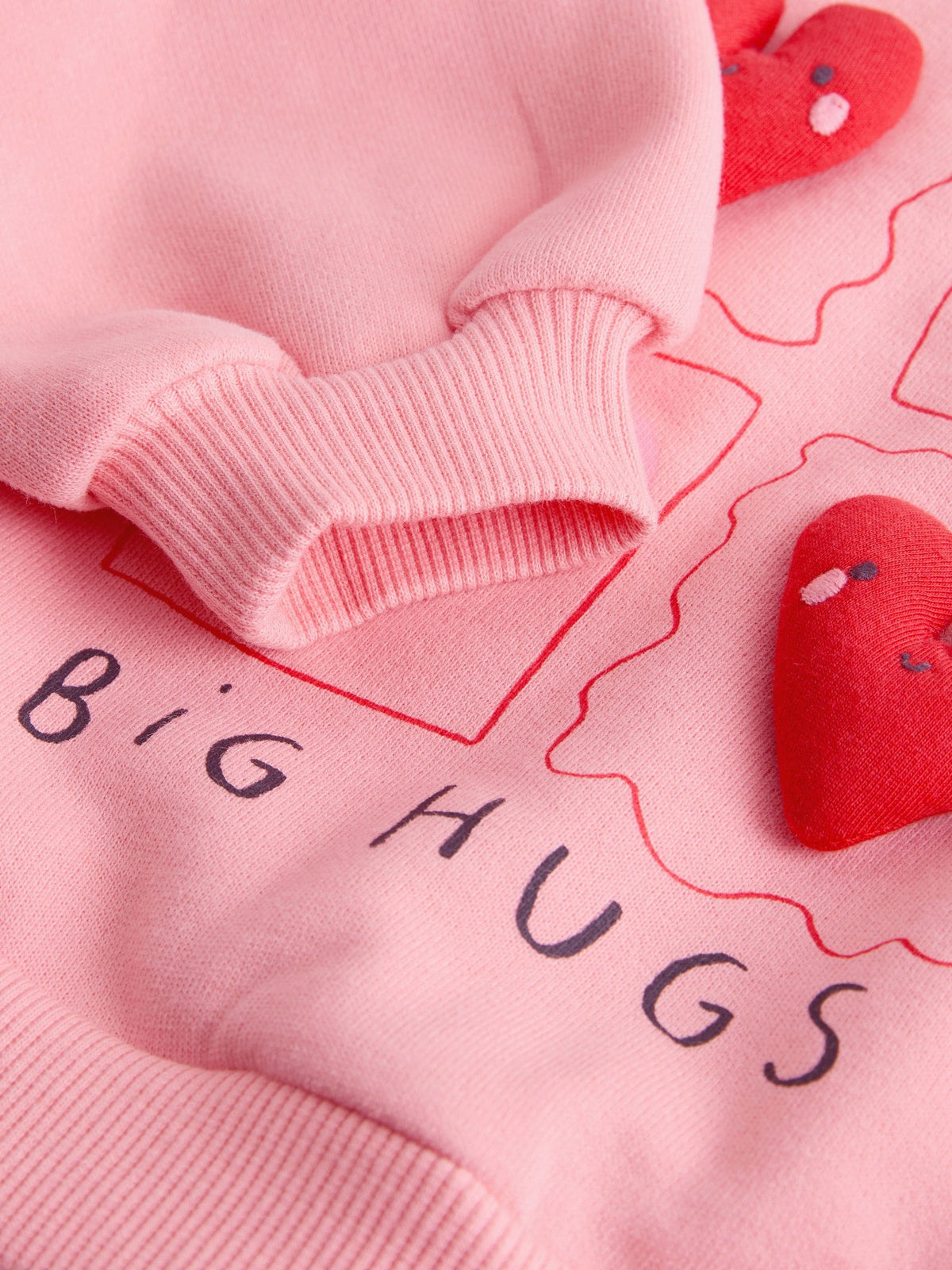 Bright Pink Sweatshirt and Wide Leg Joggers Set (3mths-7yrs)