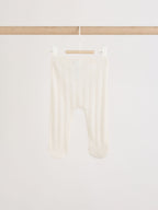 Ecru Pointelle Bodysuit Leggings And Cardigan Baby Set 3 Piece (0-9mths)