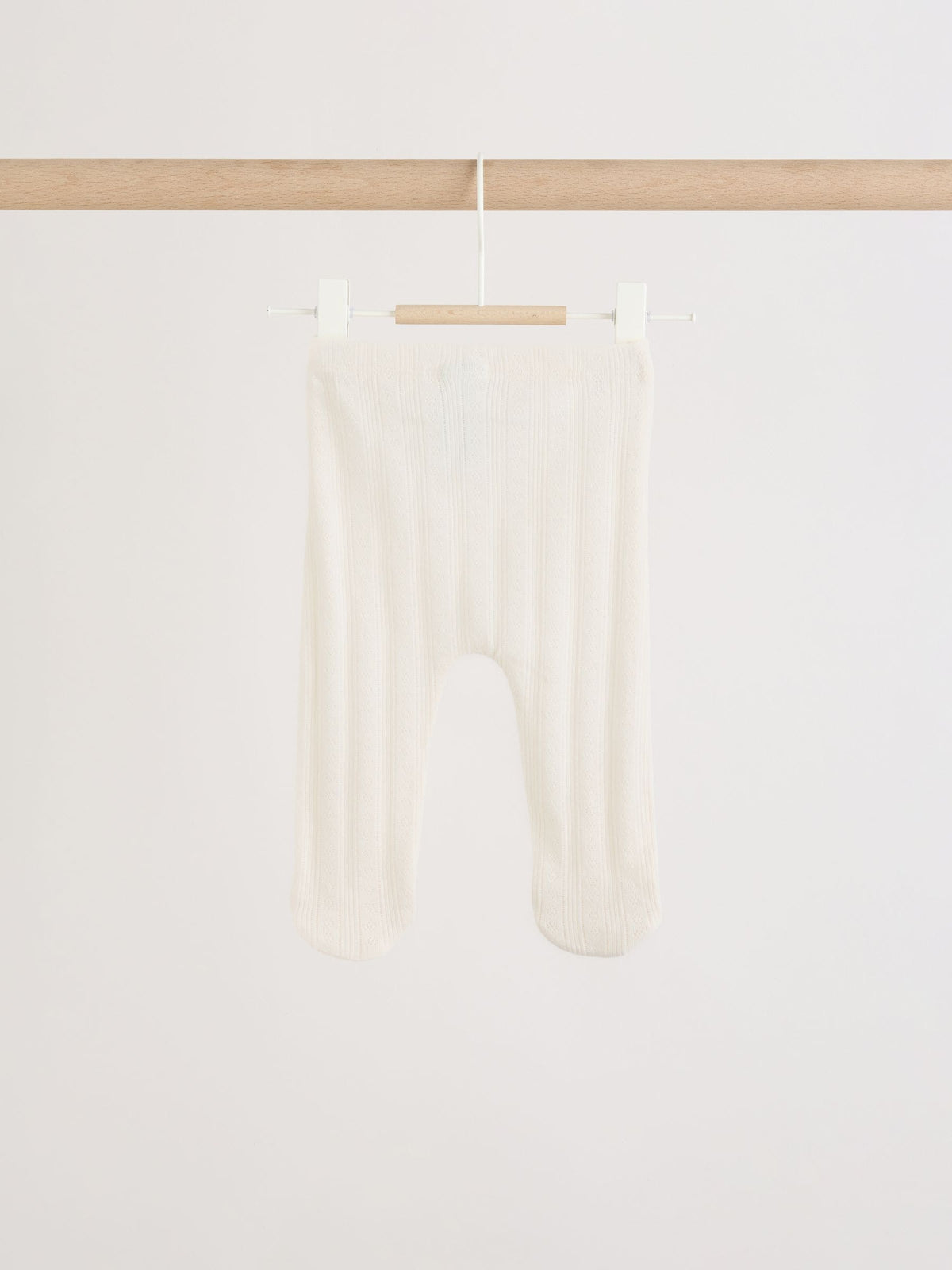 Ecru Pointelle Bodysuit Leggings And Cardigan Baby Set 3 Piece (0-9mths)