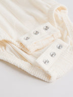 Ecru Pointelle Bodysuit Leggings And Cardigan Baby Set 3 Piece (0-9mths)
