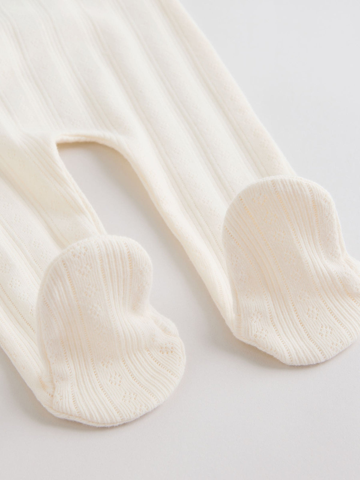 Ecru Pointelle Bodysuit Leggings And Cardigan Baby Set 3 Piece (0-9mths)
