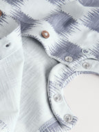 Neutral Sunbaked Printed Button Through Jersey Baby Rompers 3 Pack