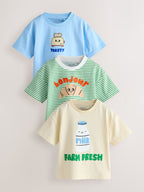 Blue Breakfast Short Sleeve Graphic T-Shirts 3 Pack (3mths-7yrs)