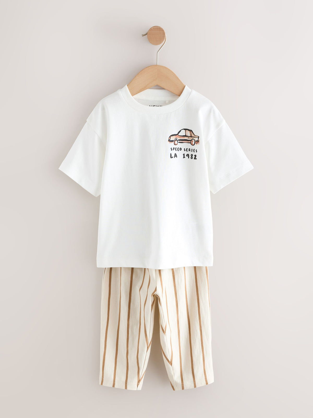 Blue/Black/White Vehicles Short Sleeve T-Shirts & Joggers Set 3 Pack (3mths-7yrs)