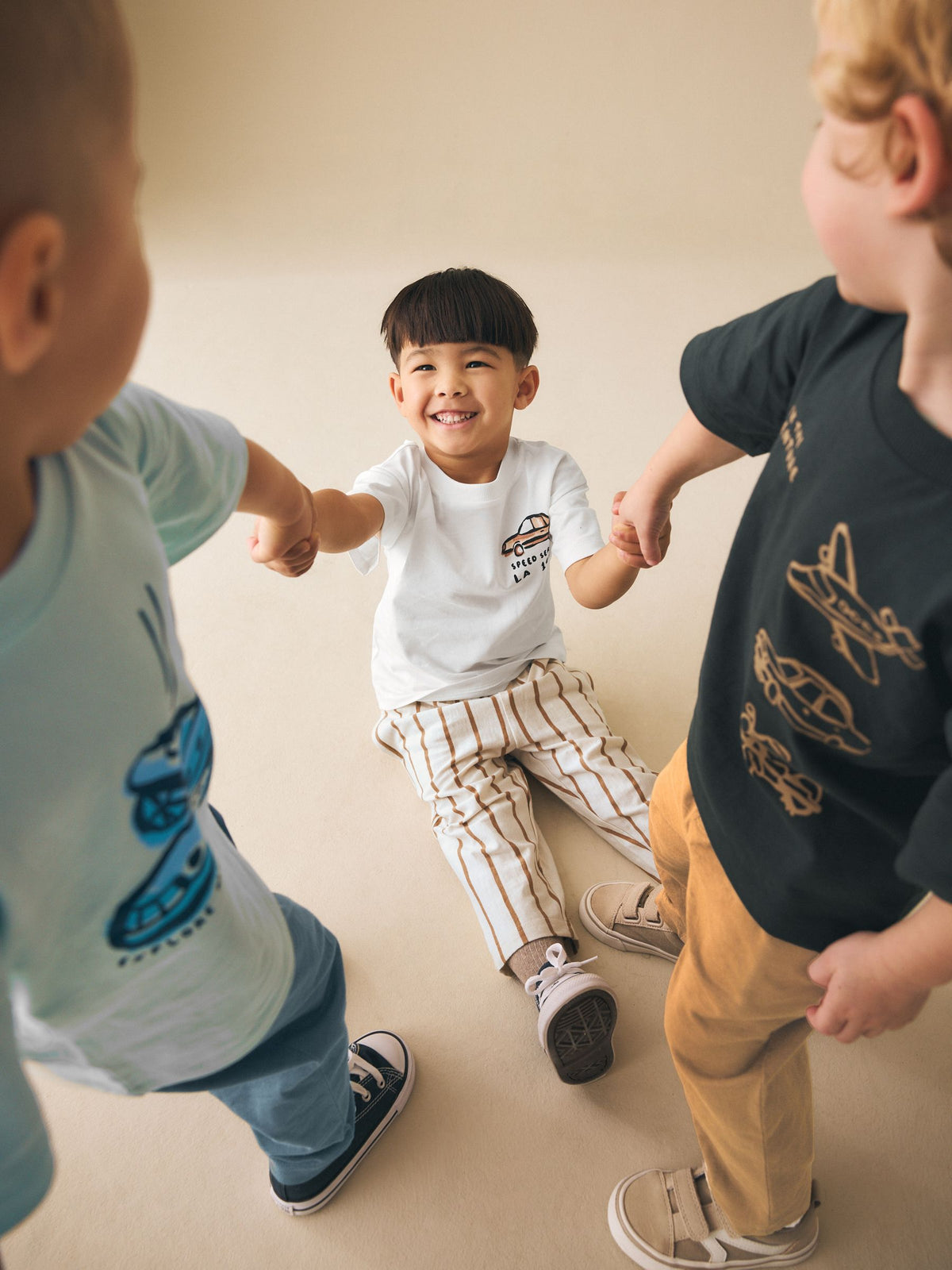 Blue/Black/White Vehicles Short Sleeve T-Shirts & Joggers Set 3 Pack (3mths-7yrs)