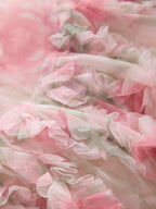 Pink Floral Sleeveless Mesh Dress (3mths-7yrs)