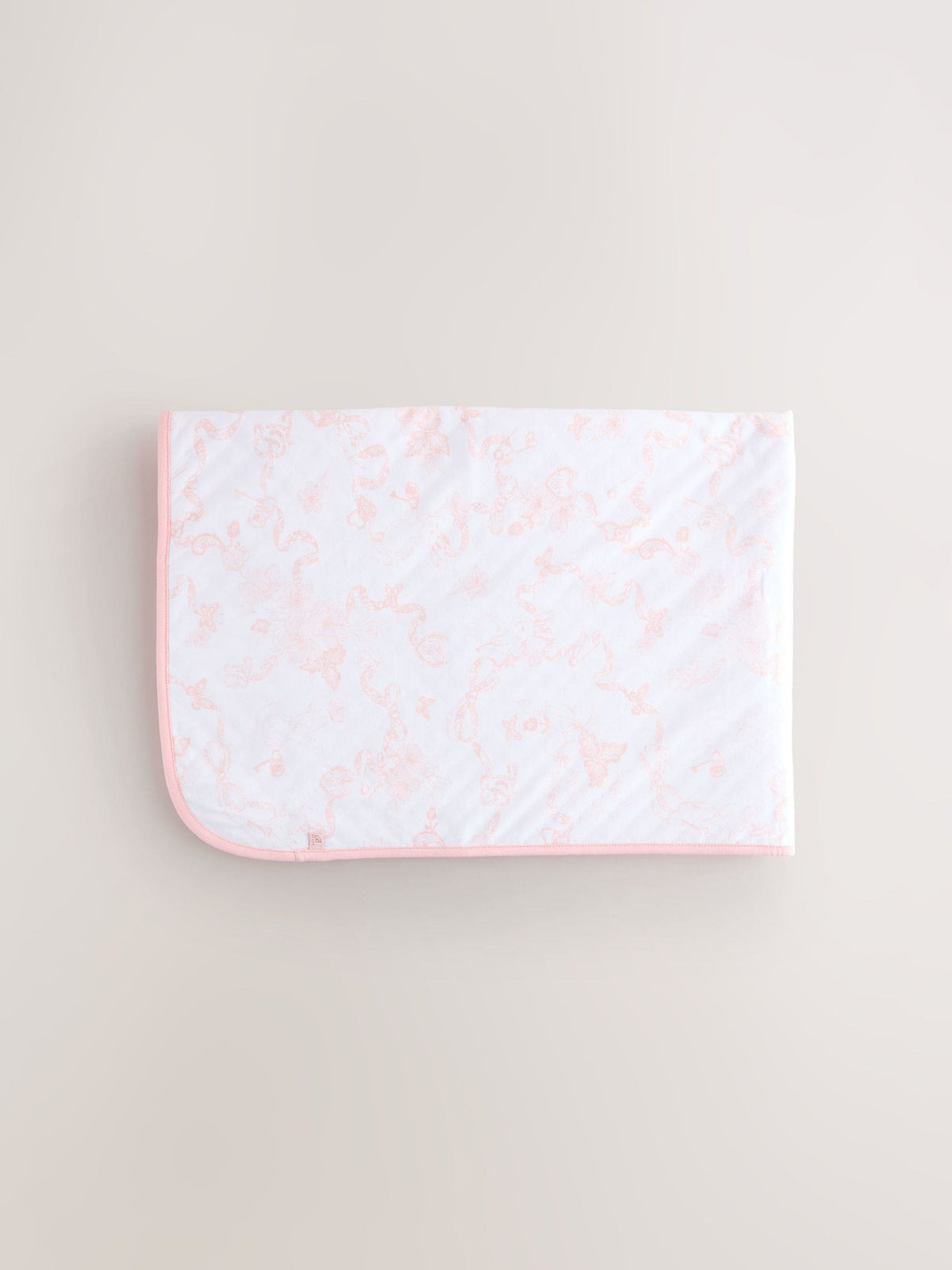 Baker by Ted Baker Pink/White All-Over Printed Quilted Blanket