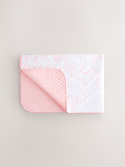 Baker by Ted Baker Pink/White All-Over Printed Quilted Blanket