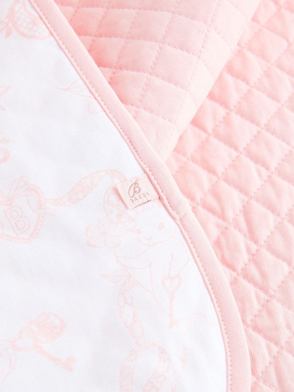 Baker by Ted Baker Pink/White All-Over Printed Quilted Blanket