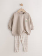 Neutral Sweatshirt & Leggings Set 2 Pack (3mths-7yrs)