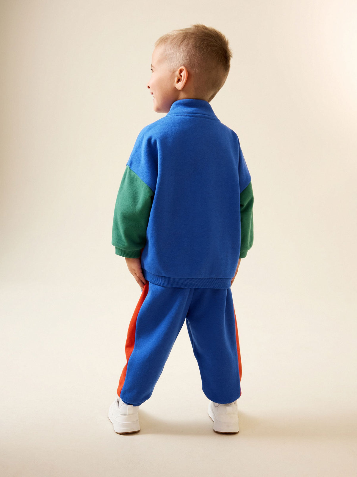 Green/Blue Colour Block Full Zip Sweat and Joggers Set (3mths-7yrs)