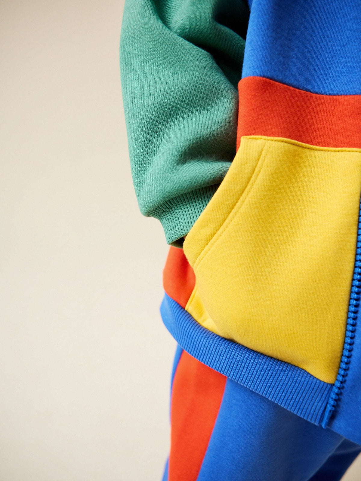 Green/Blue Colour Block Full Zip Sweat and Joggers Set (3mths-7yrs)