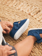 Navy Crawler T-Bar Baby Shoes (0-2mths)