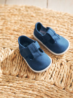 Navy Crawler T-Bar Baby Shoes (0-2mths)