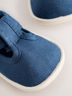 Navy Crawler T-Bar Baby Shoes (0-2mths)