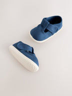 Navy Crawler T-Bar Baby Shoes (0-2mths)