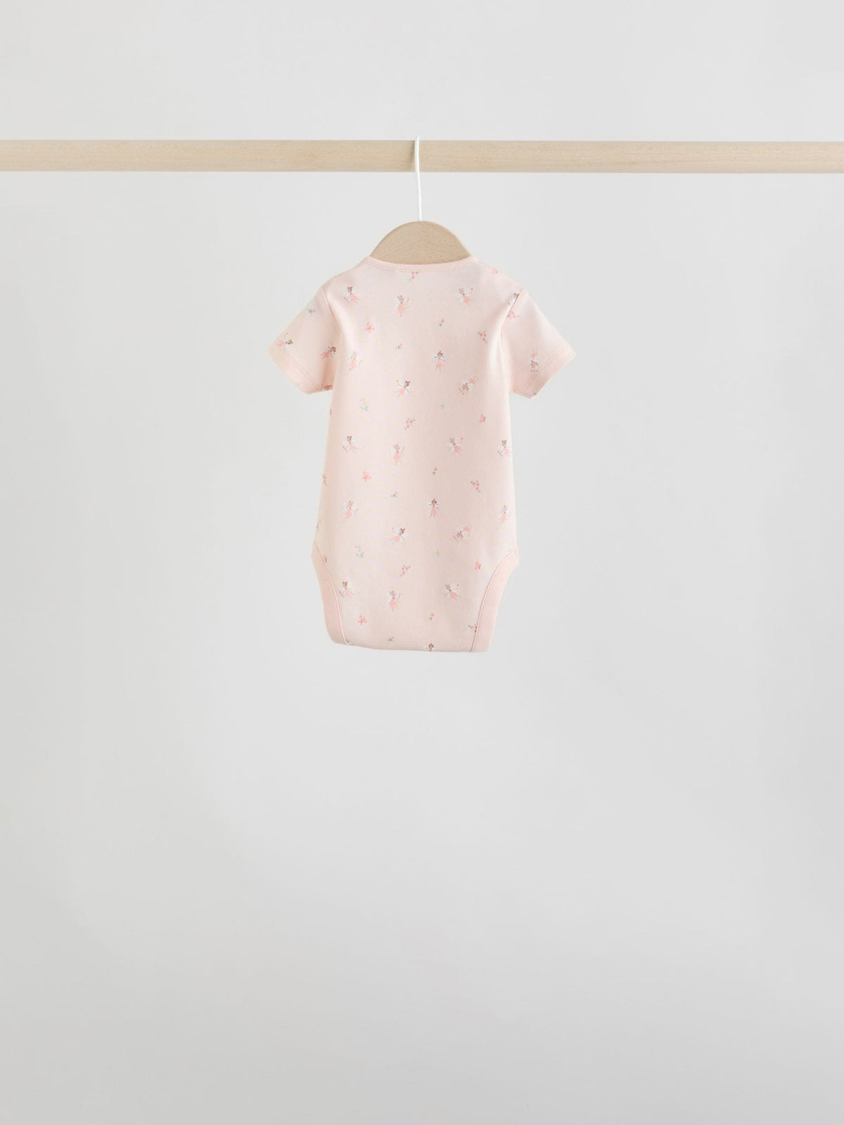 Pink 7 Pack Short Sleeve Baby Bodysuit