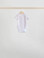 Pink 7 Pack Short Sleeve Baby Bodysuit