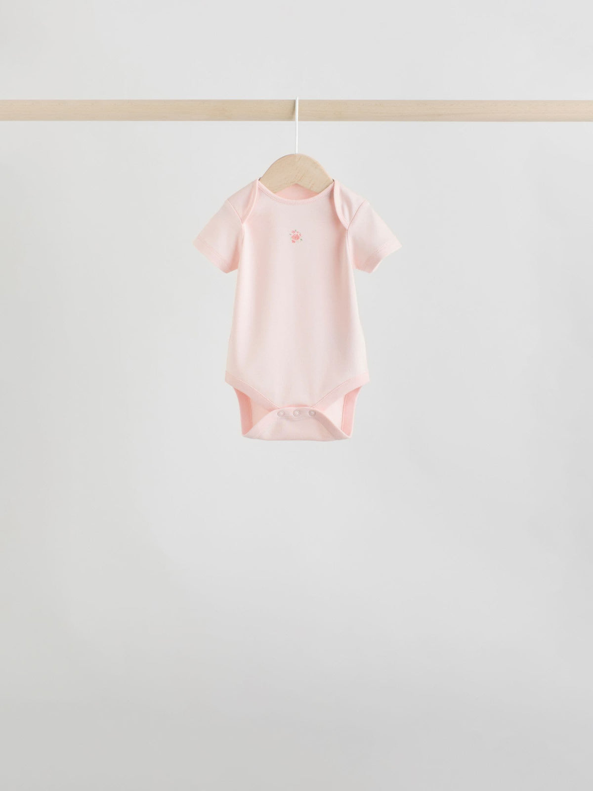 Pink 7 Pack Short Sleeve Baby Bodysuit