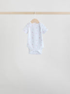 Pink 7 Pack Short Sleeve Baby Bodysuit