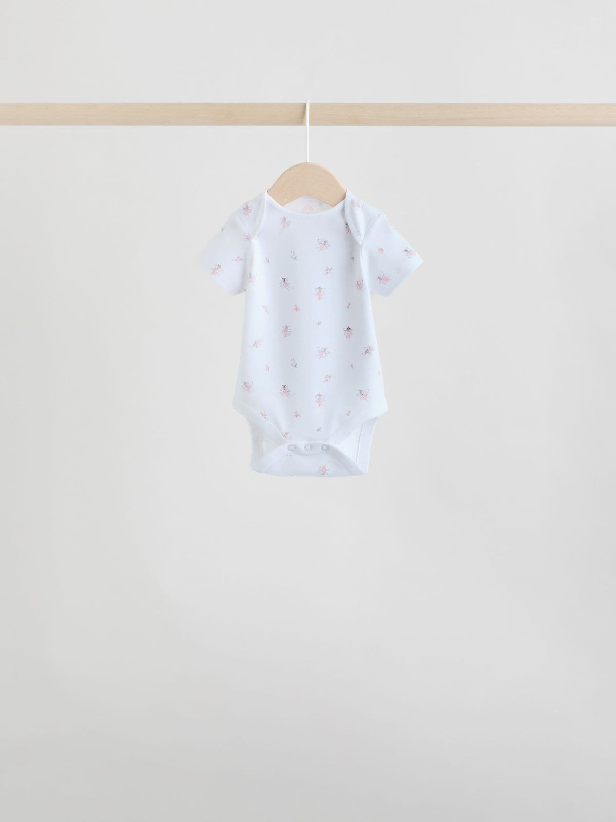 Pink 7 Pack Short Sleeve Baby Bodysuit