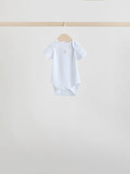 Pink 7 Pack Short Sleeve Baby Bodysuit