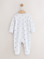 White Born in 2026 Baby Sleepsuit & Hat Set (0-9mths)