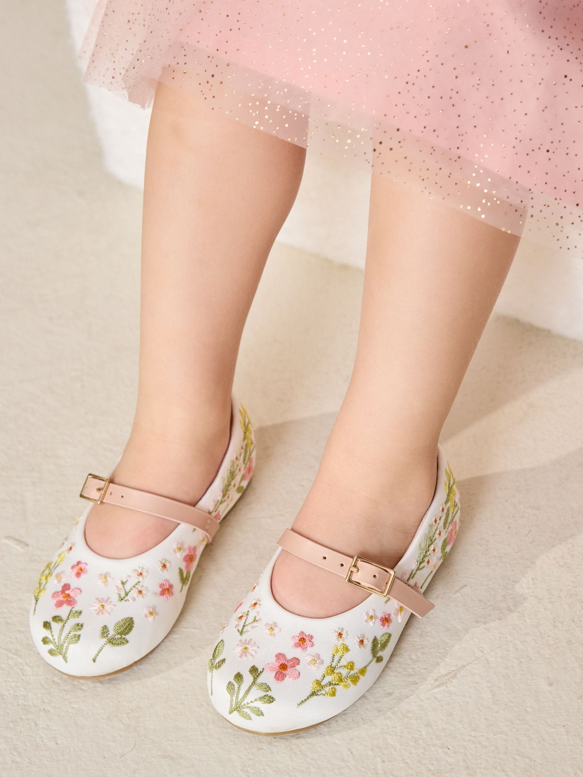Multi Embroidered Occasion Mary Jane Shoes