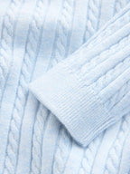 Blue Cable Knit Mock Shirt Jumper (3mths-7yrs)
