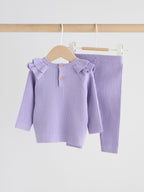 Purple Baby Knitted Jumper and Leggings Set 2 Piece (0mths-3yrs)