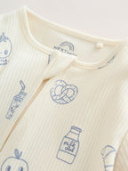 Blue Milk Club Two Way Zip Baby Sleepsuits 3 Pack (0mths-3yrs)